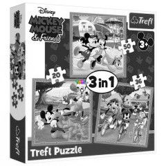 Puzzle - Mickey egr a bartaival, 3 az 1-ben