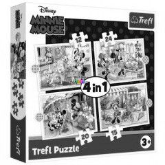Puzzle - Minnie egr bartaival, 4 az 1-ben