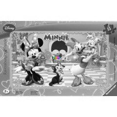 Puzzle - Minnie puzzle, 15 db