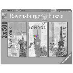 Puzzle - New York, London, Prizs, 3x500 db