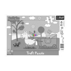 Puzzle - Peppa malac - Kirlyi hint, 15 db