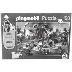 Puzzle - Playmobil, Dnk a vulknnl, 150 db, figurval