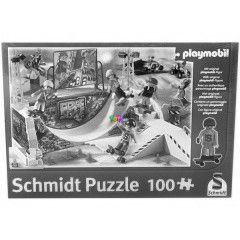Puzzle - Playmobil, Grdeszka-park, 100 db, figurval