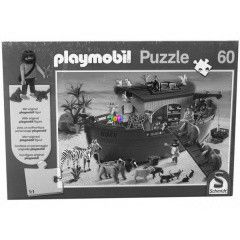 Puzzle - Playmobil, No brkja, 60 db, figurval