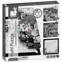 Puzzle - Reggel-este, fa puzzle s kifest, 2 x 36 db