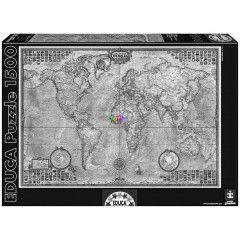 Puzzle - Régi politikai világtérkép, 1500 db