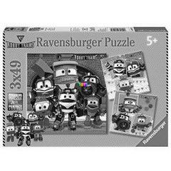 Puzzle - RoboVonatok, 3 x 49 db