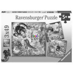 Puzzle - Sellk, 3 x 49 db