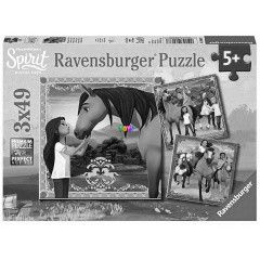 Puzzle - Szilaj a szabadon szguld, 3x49 db