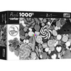 Puzzle - Sznes cukorkk, 1000 db + szortroz tlca