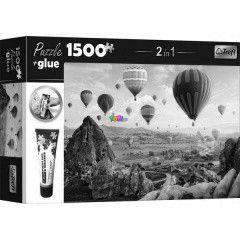 Puzzle - Sznes hlgballonok, 1500 db + ragaszt