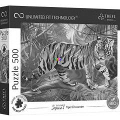 Puzzle - Színes tigris, 500 db