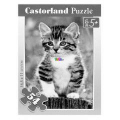 Puzzle - Szürke cica, 54 db