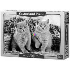 Puzzle - Szrke cick, 120 db