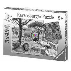 Puzzle - Vadllatok 3x49 db