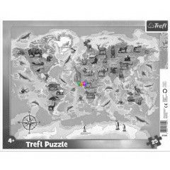 Puzzle - Vilgtrkp llatokkal, 25 db