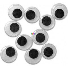 Ragaszthat mozg szemek, 10 darabos kszlet, 8 mm-es