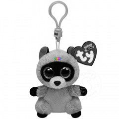 Rocco mosmedve kulcstart plssfigura - 9 cm, szrke