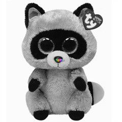 Rocco mosmedve plssfigura - 24 cm, szrke