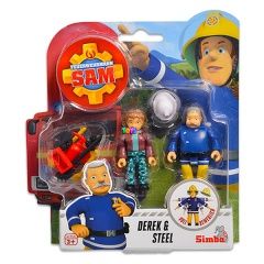 Sam, a tűzoltó - Derek és Steele, 2 darabos figura