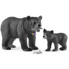 Schleich - Grizzly medve anya s bocs
