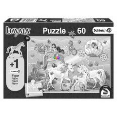 Puzzle - Varzslatos sellk s unikornisok, ajndk Schleich figurval, 60 db