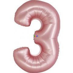 Smart - Szmos flia lufi, matt pink, 76 cm - 3