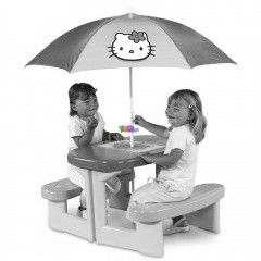 Smoby - Hello Kitty piknikasztal napernyvel