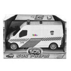 SOS Patrol műanyag autó - rendőrségi furgon