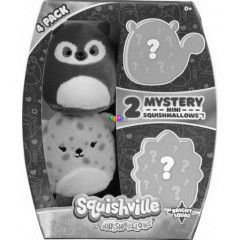 Squishmallows - Squishville Bright Squad mini plssfigura szett - 4 db-os