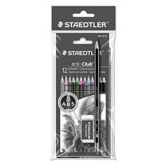 Staedtler - Színes ceruza ajándék grafitceruzával és radírral, 12 darabos