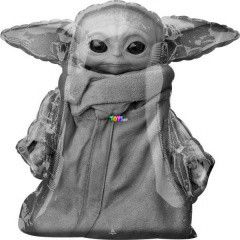 Star Wars Mandalorian - Baby Yoda lebeg flia lufi, 78 cm