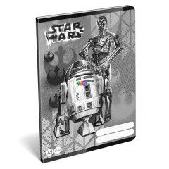 Star Wars - R2D2 és C-3PO mintás vonalas füzet - A5, 21-32
