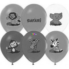 Szafari mints sznes lufi, 5 db