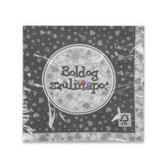 Szalvta - Boldog Szletsnapot, 16 darabos, pink