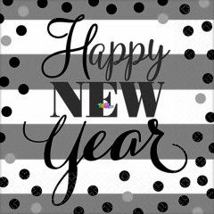 Szalvta - Happy New Year feliratos, 16 darabos