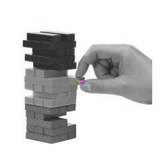 Sznes mini Jenga fajtk, 45 db
