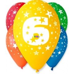 Sznes szmos lufi 5 darabos - 6-os