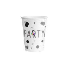 Szletsnapi paprpohr konfetti mintval, 250 ml, 8 db
