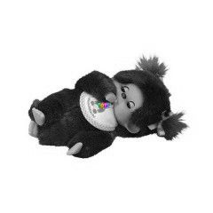Szundiz Monchhichi rzsaszn elkvel, 20 cm
