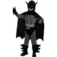Szrke-fekete Batman jelmez, 110-120 cm