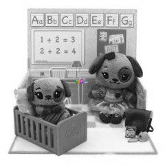 Tiny Tukkins - Preschool Playtime jtkszett 2 db plssfigurval - Barna kutyus