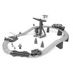 Tooky Toy - Fa autplya kszlet - ptkezs, 35- db-os