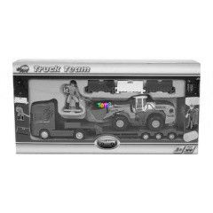 Truck Team munkagp szllt kamion, srga markolval