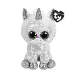 TY Beanie Babies - Diamond flitteres unikornis plssfigura, 15 cm, fehr