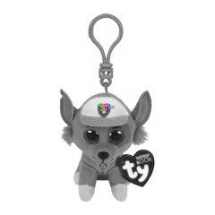 TY Beanie Babies - Mancs rjrat plss kulcstart - Rocky, 8,5 cm