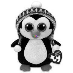 TY Beanie Boos - Penelope pingvin plssfigura, fekete-fehr, 15 cm