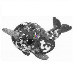 TY Flippables - Nelly flitteres rzsaszn narvl plssfigura, 15 cm
