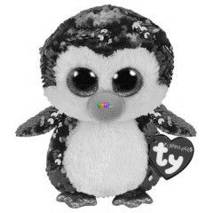 TY Flippables - Payton flitteres pingvin plssfigura, 15 cm