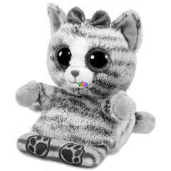 TY Peek-A-Boos - Molly macska telefontart plssfigura, 14 cm, szrke